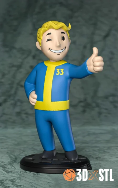 Vault Boy Chibi STL Epic 3D Model