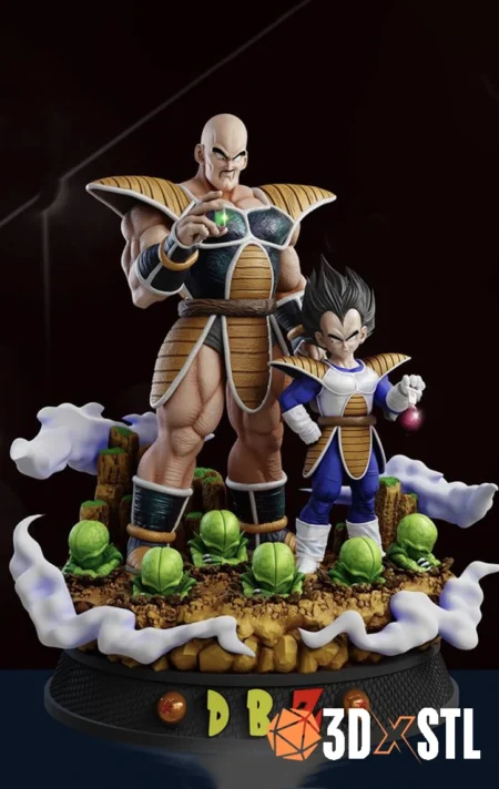 Nappa and Vegeta STL Dragon Ball Z Epic 3D Print