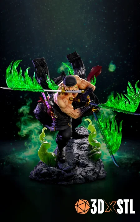 Zoro Roronoa STL File Ultimate One Piece 3D Model