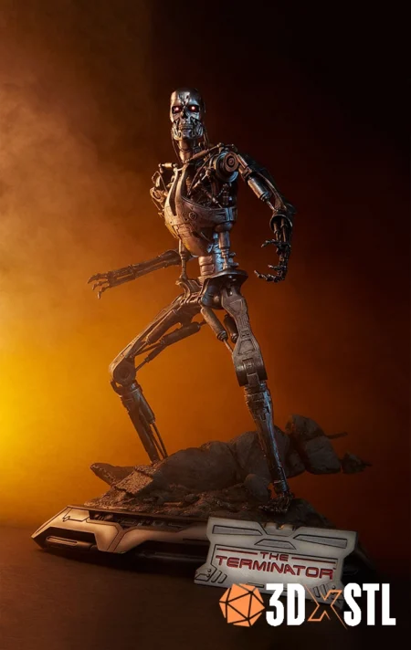 Terminator T-800 Skull STL File Epic 3D Print Model