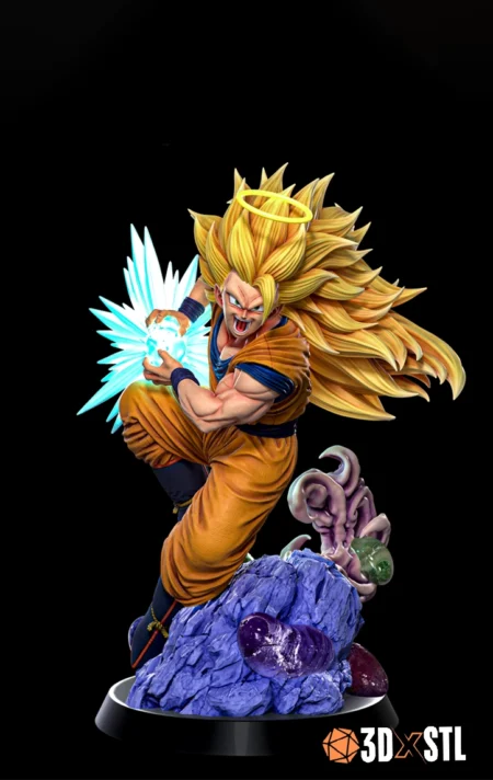 Goku SSJ3 Kamehameha STL Ultimate 3D Model