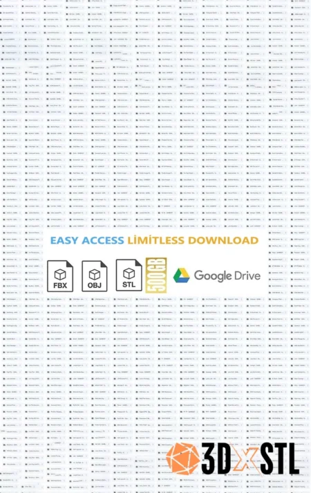 500GB Gold Pack STL Epic 3D Models