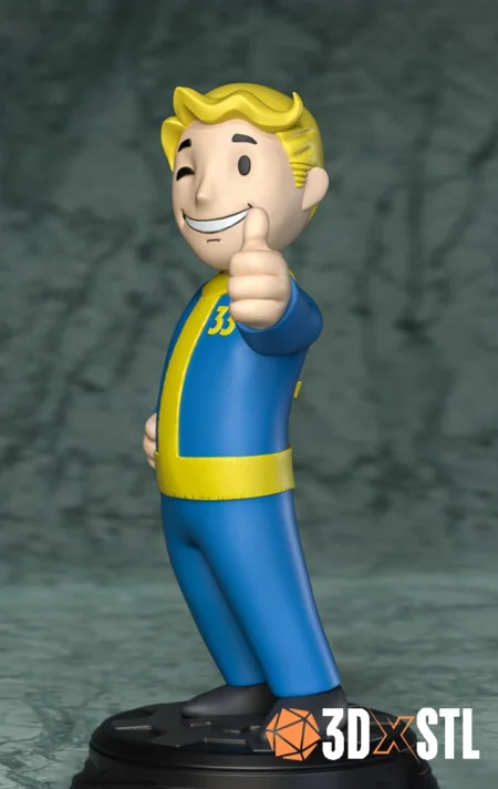 Vault Boy Chibi STL Epic 3D Model
