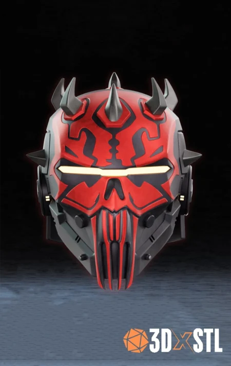 Armored Darth Maul Helmet 3D Printer File STL