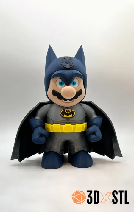 Super Mario Batman STL File Epic 3D Model