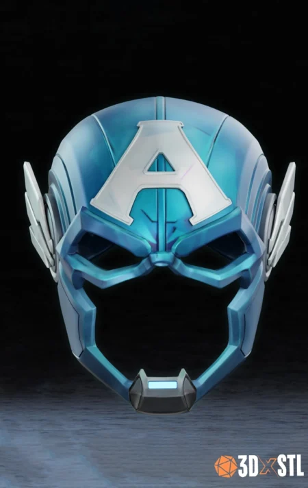 Captain America Helmet STL Heroic 3D Print Model