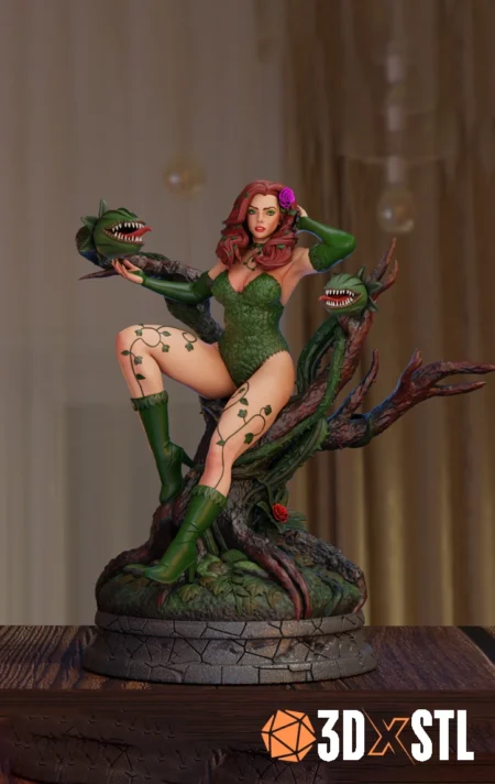 Poison Ivy STL File – 3D Printable DC Comics Villain Statue