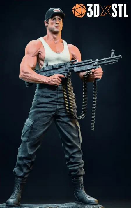 Rambo STL File – High-Detail  3D Printable Action Hero Model for Resin & FDM Printing