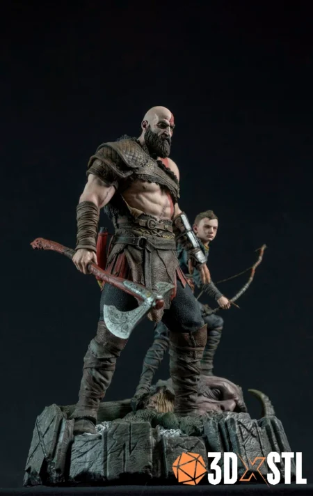 Kratos & Atreus God of War STL – Epic 3D Printable Model