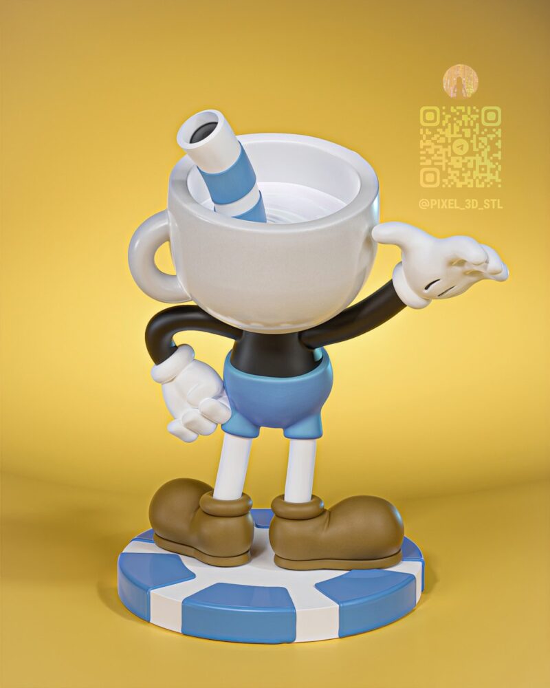 Mugman STL File 3D Printable Cuphead Character Model