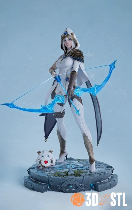Ashe STL 3D Print Model Legendary League of Legends Character
