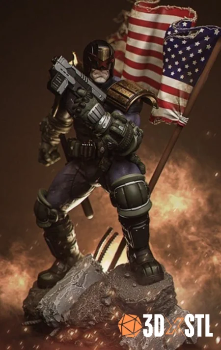 Judge Dredd STL Epic 3D Print Model 