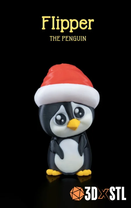 Flexi Flipper Penguin STL Epic 3D Model