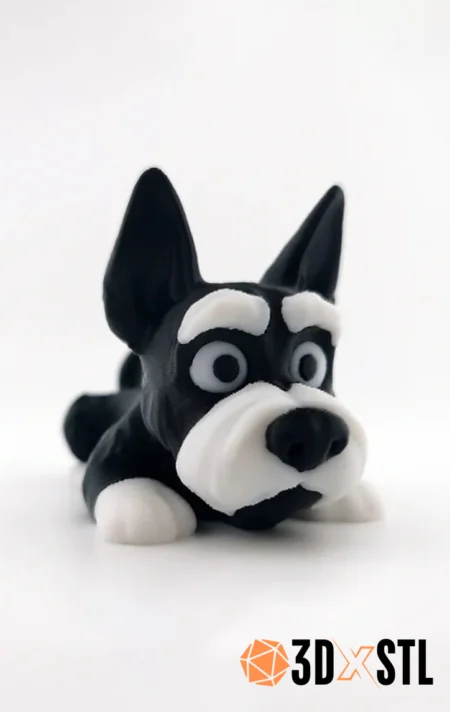 Mini Flexi Schnauzer STL Epic 3D Print Dog 