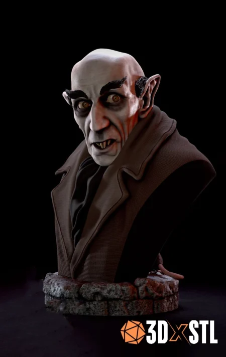 Nosferatu Bust STL File Iconic Horror Movie Figure