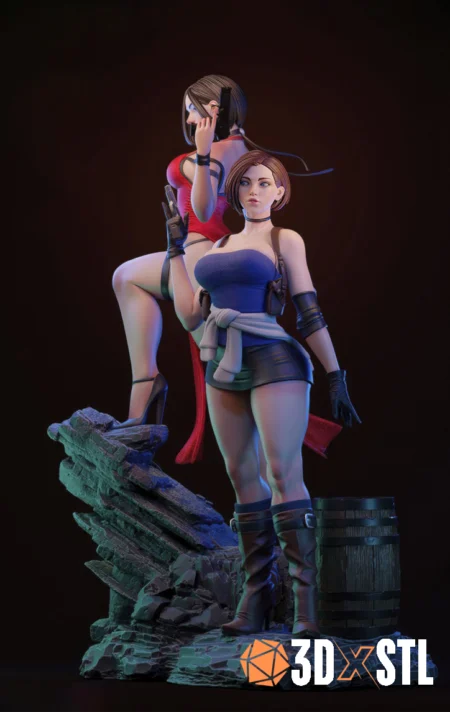 Jill And Ada STL Epic Resident Evil 3D Print
