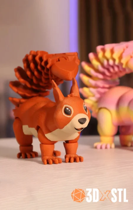 Flexi Squirrel STL Epic 3D Print Toy