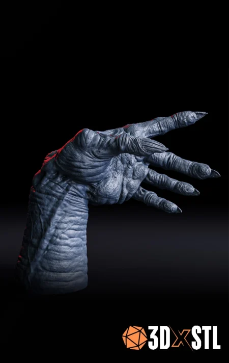 Demon Arm STL 3D Model Fantasy Joystick Holder and Controller Stand