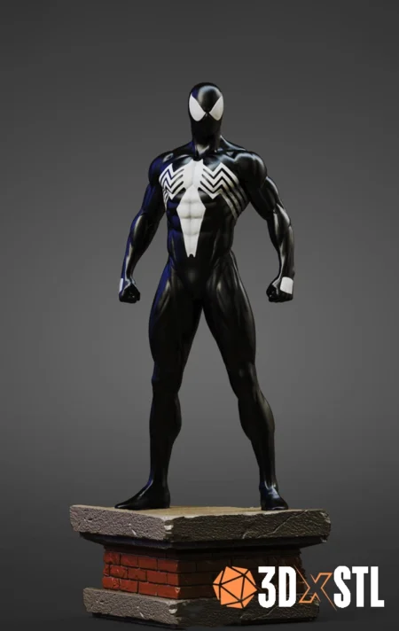 Symbiote SpiderMan STL Fierce 3D Model