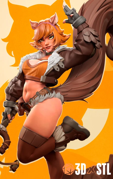 Squirrel Girl STL Epic Marvel Rivals 3D Model