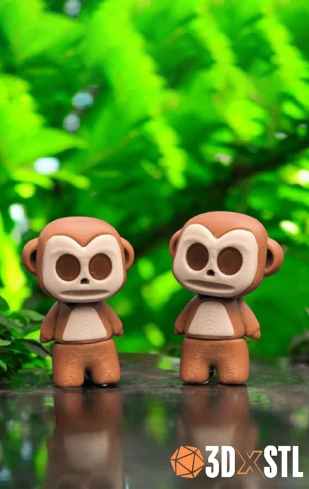 Flexi Monkey STL Epic 3D Model