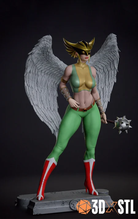 Hawkgirl STL Epic 3D Model