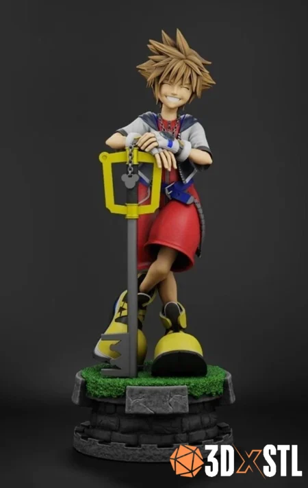Sora Kingdom Hearts STL Epic 3D Model