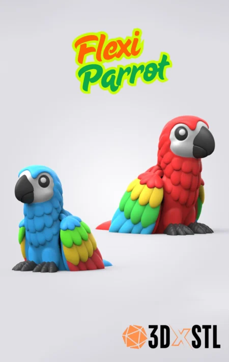 Flexi Parrot STL Epic 3D Model