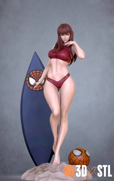 Mary Jane NSFW Swimsuit STL Epic 3D Model
