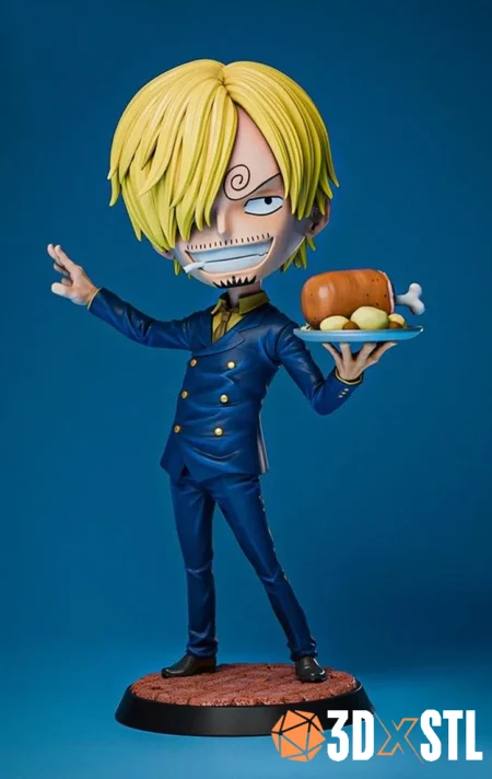 Sanji Chibi STL Epic One Piece 3D Model