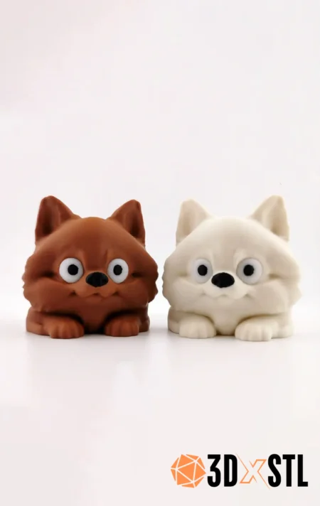 Flexi Pomeranian Dog STL – Cute Articulated 3D Print Model