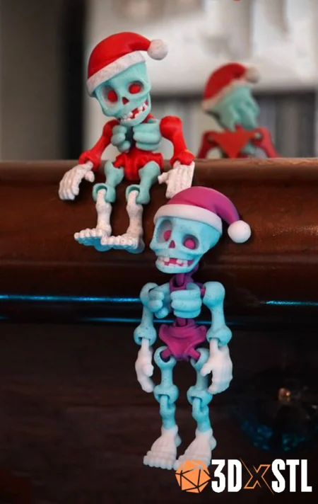 Mini Skeleton Christmas STL Epic 3D Model