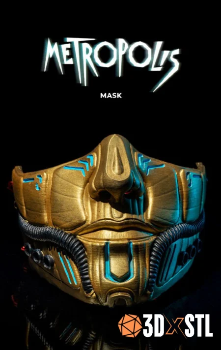 Metropolis Mask STL Epic 3D Model