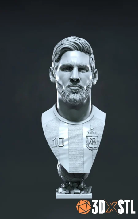 Lionel Messi Bust STL Epic 3D Model