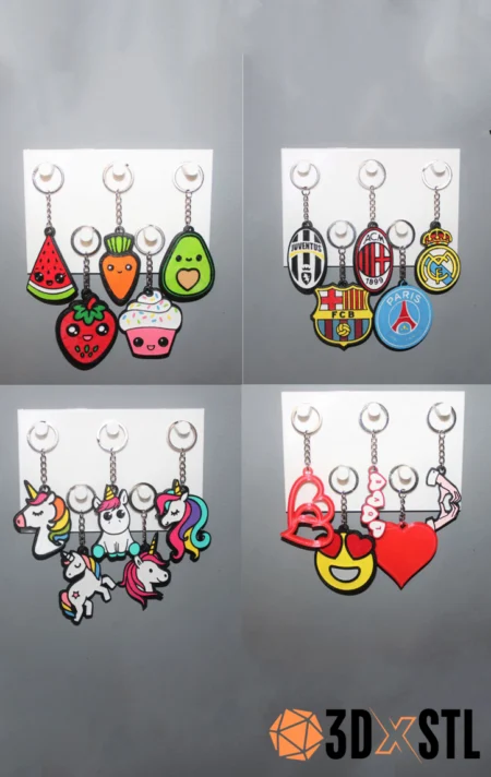 500 Keychain STL Epic 3D Model Pack