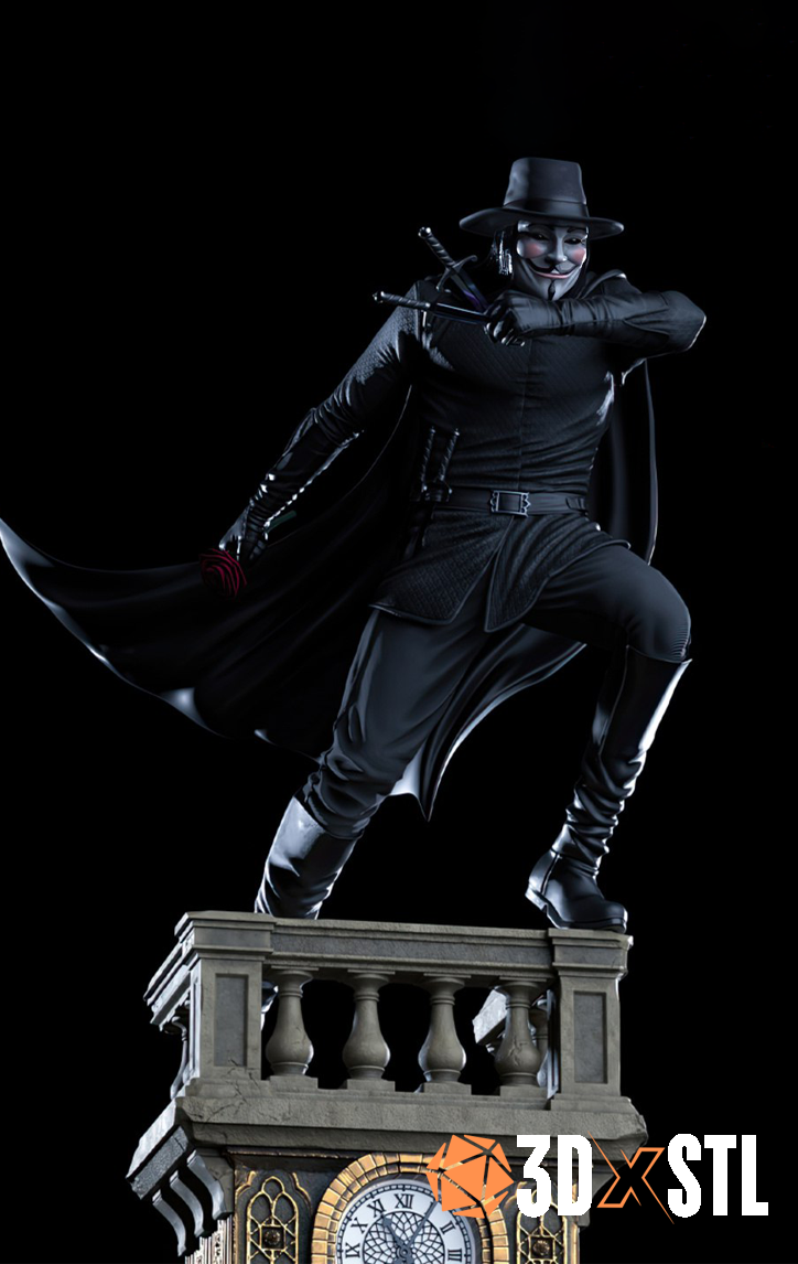 V for Vendetta STL Epic 3D Model