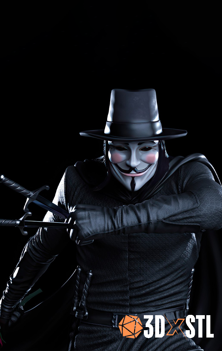V for Vendetta STL Epic 3D Model