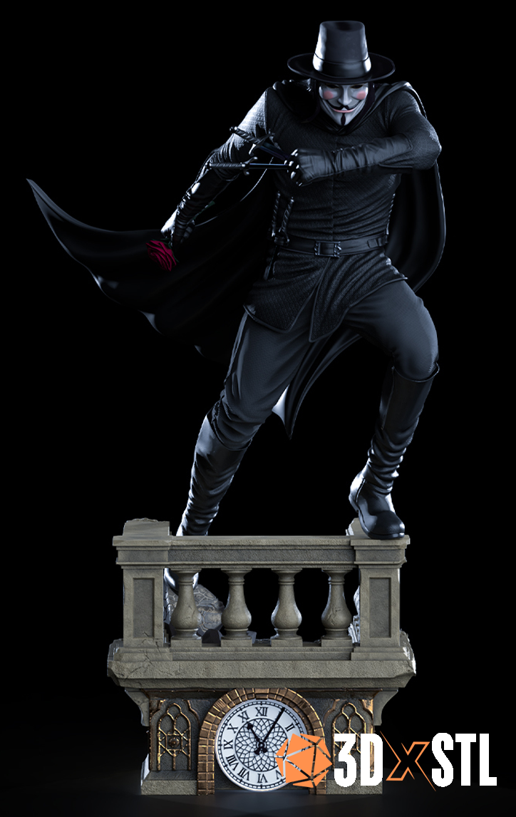 V for Vendetta STL Epic 3D Model
