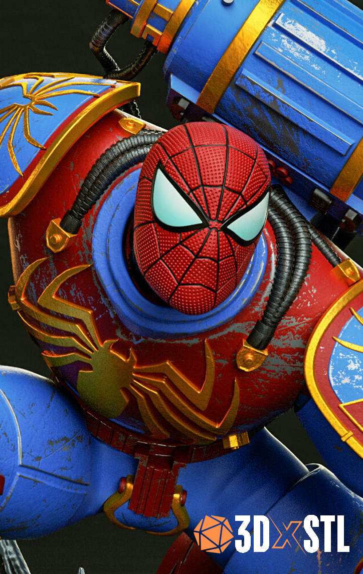 SpiderMan Warhammer STL Epic 3D Model Superhero Battle Figure
