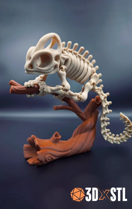 Flexi Skeleton Chameleon STL Epic 3D Model