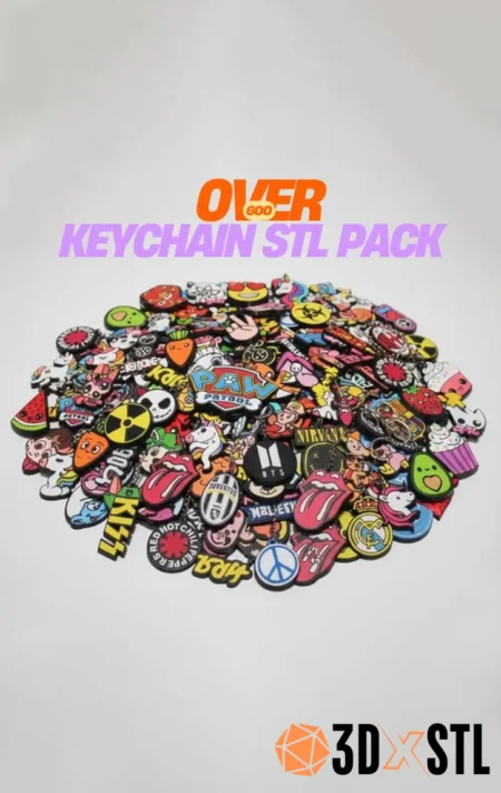 500 Keychain STL Pack