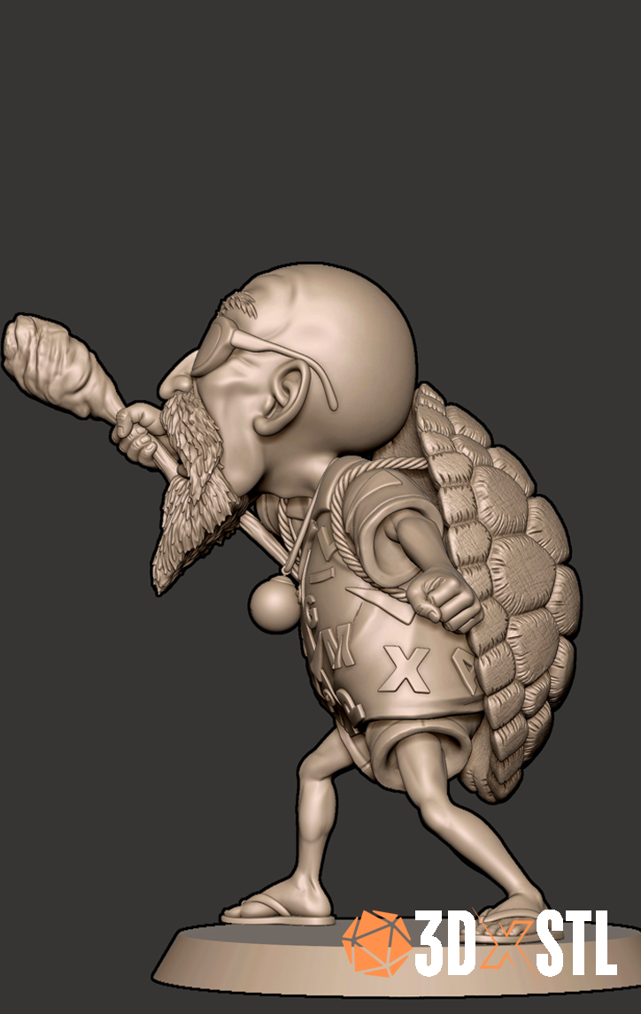 Master Roshi Chibi Dragon Ball STL Epic 3D Model