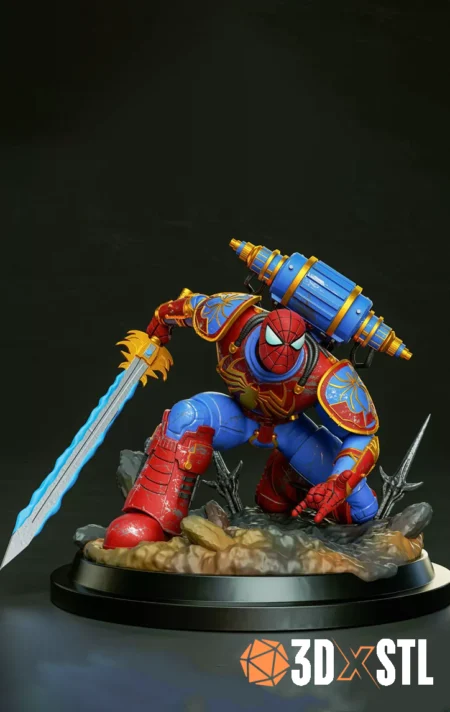 SpiderMan Warhammer STL Epic 3D Model Superhero Battle Figure