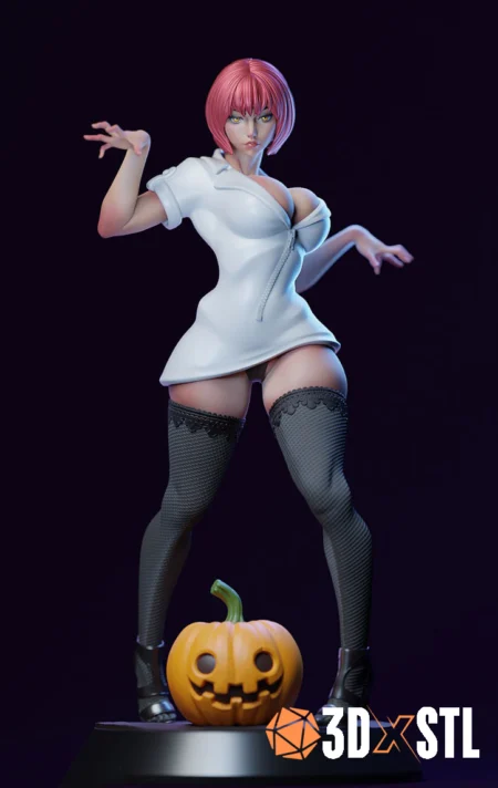 Lady Pumpkin STL Epic 3D Model