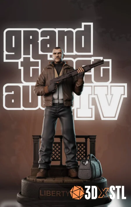 Niko Bellic GTA IV STL Epic 3D Model