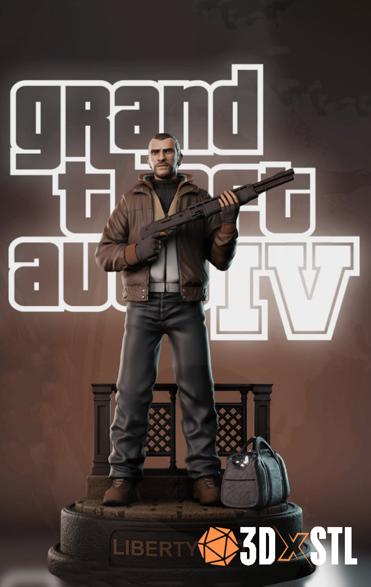 Niko Bellic GTA IV STL Epic 3D Model