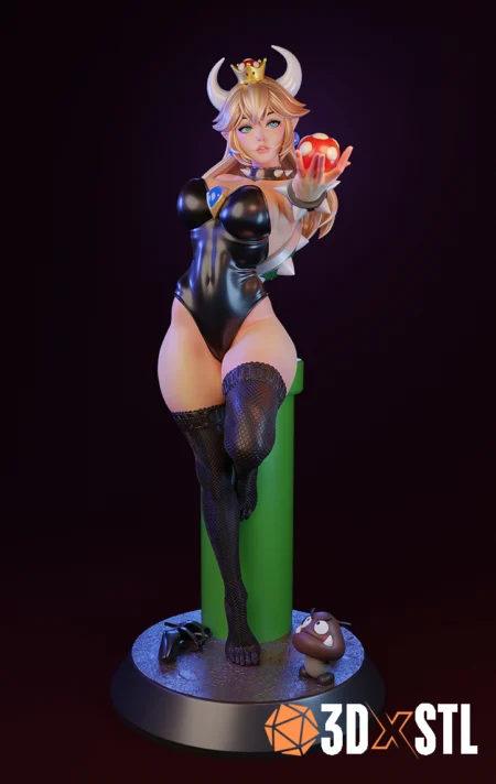 Bowsette Mario STL Epic 3D Model