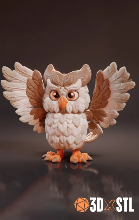 Flexi Owl 3MF STL Epic 3D Model