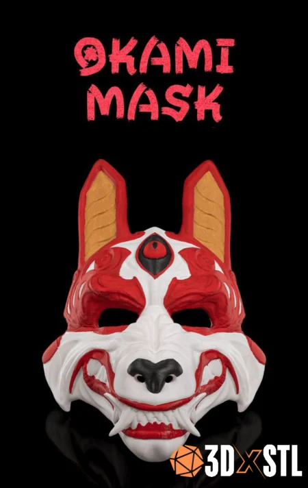Okami Mask STL Epic 3D Model