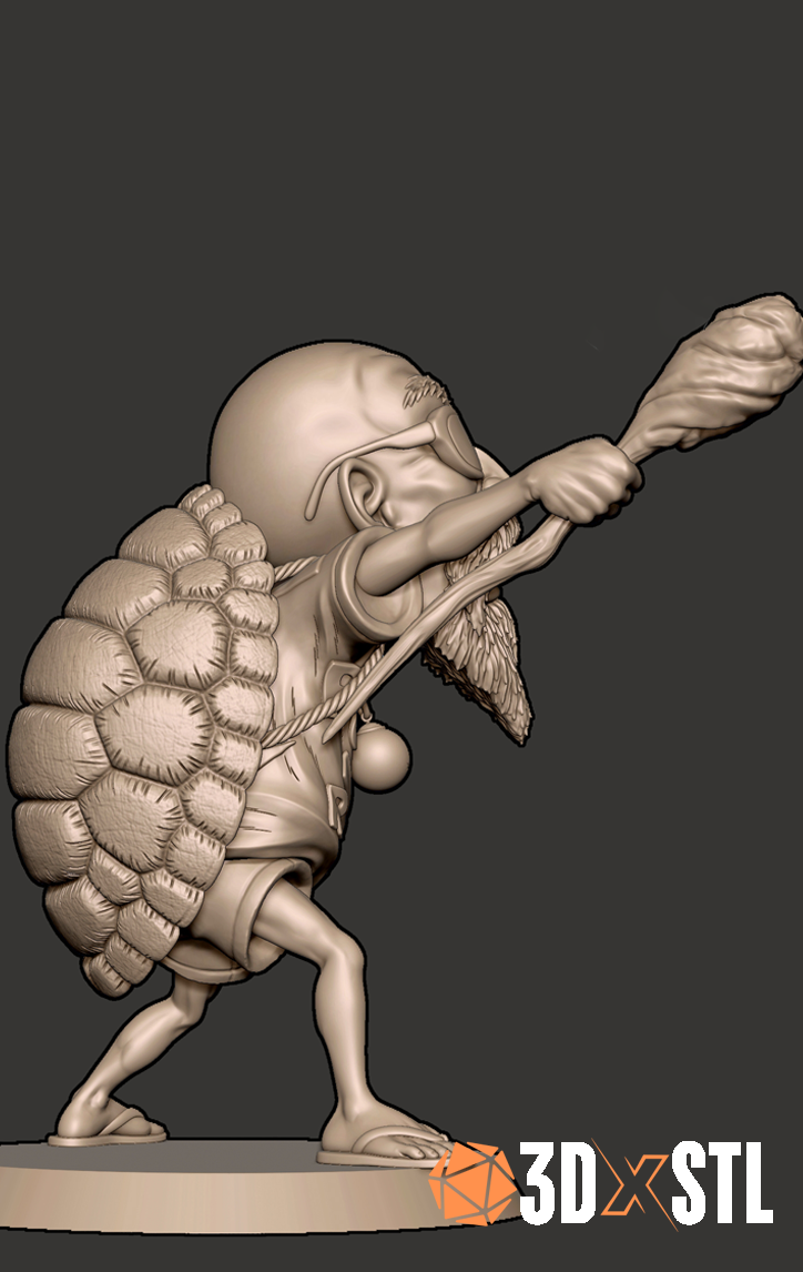 Master Roshi Chibi Dragon Ball STL Epic 3D Model